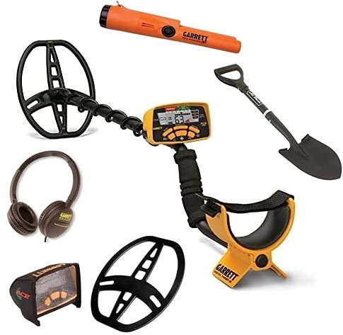 Maxxistore - Garrett ACE 400i metal detector + pala + cuffia + copri piastra + display + Pinpointer AT