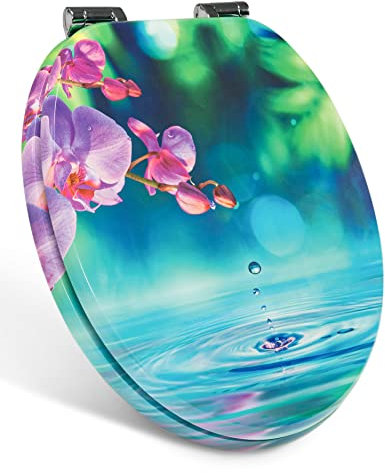 Xonic Design WC-Sitz - Premium Klo-Deckel - Toilettensitz mit Absenkautomatik - hochwertige Klobrille mit Motiv - MDF110