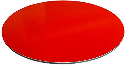 Panneau Composite Aluminium Couleur 3 mm Rond. Plaque aluminium Composite. Plaque Alu Couleur Ronde 3 mm. Composite Aluminium Couleur - Diamètre 250 mm - Rouge