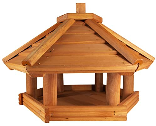 Vogelhaus zum Aufhängen - Vogelfutterhaus ohne Ständer - Futterhaus für Vögel - Vogelhäuser aus Holz - robuster Vogelhäuschen für Garten und Balkon - 32,5x40x36 cm