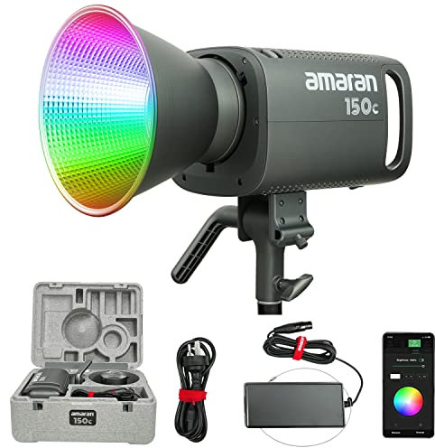 Aputure Amaran 150c 150W RGBWW Full-Color Bowens Mount Point-Source LED Light Grey