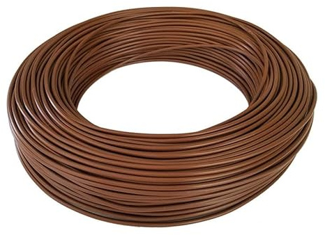 puntoluceled Cavo Elettrico FS17 1,5 mmq 450/750V CPR ex N07V-K Cordina Rame Flessibile - 100 metri - Marrone