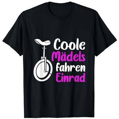 Geschenk Mädchen 10 Jahre Einrad Kinder - Zirkus-Klassisch T-Shirt, Schwarz, S, Unisex, Kurzarm, Klassisch, Alle Jahreszeiten, 1 Stück, Damen, Kinder, Künstler, T-Shirt