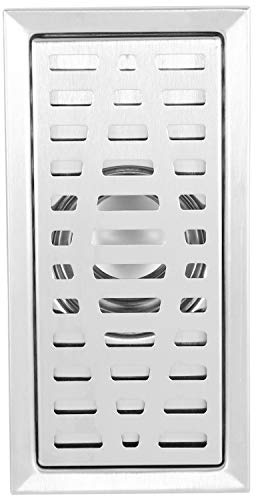 Josenidny - Edelstahl Badezimmer Dusche Boden Abflussgitter Sanitär 20 cm x 10 cm Bodenablauf