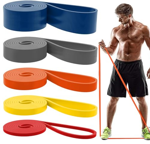 Widerstandsbänder, Klimmzughilfebänder, Trainingsbänder, Eexercise Bänder für Workout, Fitness, Training, Physiotherapie für Männer und Frauen, Rot