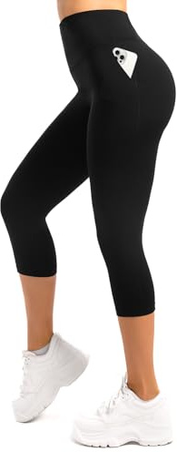 Leafigure Capri Leggings for Women, High Waisted | Buttery Soft, Athletic Shorts, Lightweight, for Running Cycling Yoga Workout