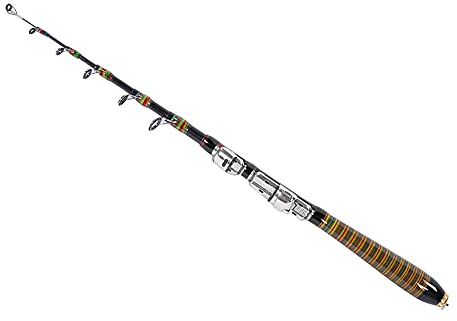 Odorkle Angelrute, 120cm | 150cm | 180cm | 210cm | 240 cm, Tragbares und Leichtes Angelgerät mit Angelstock für Angelbegeisterte oder Sammler