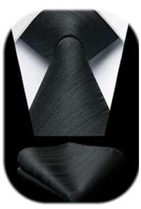 Enlision Krawatte Herren mit Einstecktuch Set Check/Plaid/Streifen Krawatte & Taschentuch für für Business Hochzeit Feier Anzug