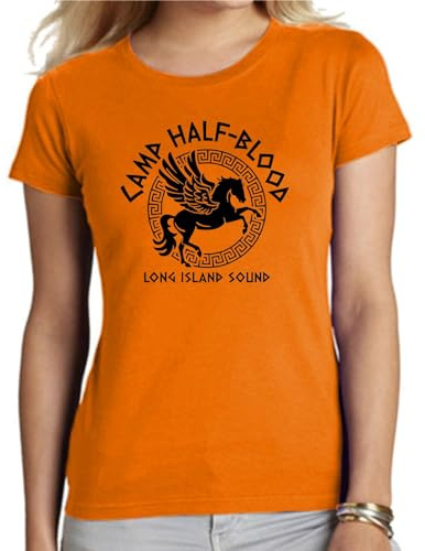 the Fan Tee Camiseta de Mujer Percy J Dioses griegos Zeus Jupiter Ares Half Blood Camp 001 XL