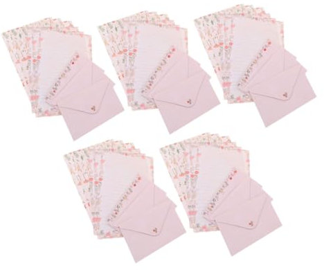 EXCEART 5 Sätze Blumen-briefpapier-set Briefumschlag Umschlag Zum Schreiben Von Briefen Stationäre Versorgung Fotoumschlag Geldumschlag Briefversorgung Bastelpapier Sammelalbum A5 Niedlich