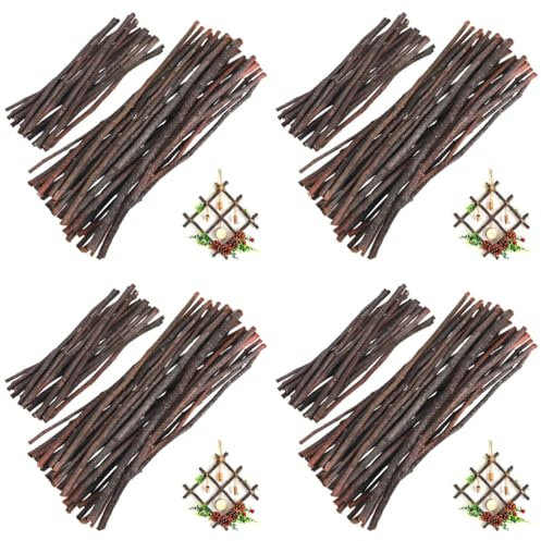 Lurrose 200stücke Holzstäbchen Für Bastelarbeiten Natürliche Holzstäbe Verschiedenen Längen Für -projekte Fotodekorationen Und Kreative Bastelideen