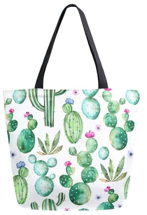 ALAZA Almond Flower Tree Canvas Tote Bag Large Women Casual Shoulder Bag Handbag Floral Sloth Reusable Multipurpose Heavy Duty Shopping Grocery Cotton Bag for Mom