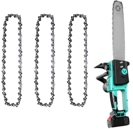Lot de 3 6 poucesTronconneuse Chaine,Mini Chaînes de Tronçonneuse, Pas de la Chaîne1/4 Tronçonneuse Chaîne électrique Portable,6 pouces chaînes de scie à chaîne,37 Maillons d'Entraînemen (3)