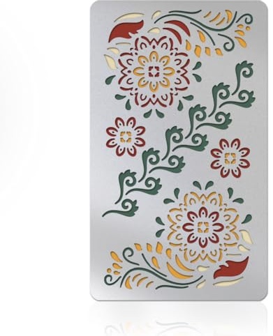 UNICRAFTALE Metallschablone Gelockte Blumenschablone Edelstahl Malschablonen Blumenschablonen Vorlagen Für Journaling Vorlage Für Holzschnitzerei Zeichnung Gravur Scrapbooking