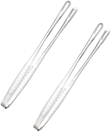 ULTECHNOVO 2pièces Lot De Pinces à Aliments Acier Inoxydable Pour Barbecue Et Cuisine Argentées Ustensiles De Cuisine
