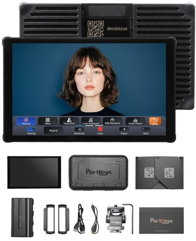 Portkeys PT5 III Camera Monitor 5.4 800nits DSLR Monitor with USB 3.0 Type-C Port Support Waveform, Histogram, Peaking, False Color, and 3D LUT Function for DSLR Camera with NP-F550 Battery