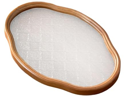 perfk Plateau de service polyvalent rétro vintage, accessoire de photographie pour table d'appoint de cuisine, table basse de petit-déjeuner