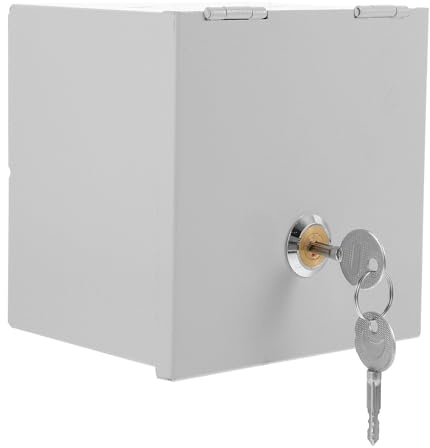 IMIKEYA Caja Fuerte de Enchufe Exterior con Candado Cubierta Protectora de Enchufe para Tomas Eléctricas Carcasa de Hierro Resistente la Intemperie para Protección Color Color