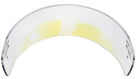 POPETPOP Visera de Casco de Hockey sobre Hielo Antivaho y Antiarañazos de Policarbonato Transparente, Protección Facial Curva Kit de Montaje Incluido para Adultos y Jóvenes