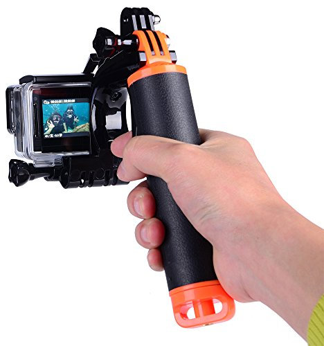 Suptig wasserdichter Kamerastab mit Auslöser für GoPro Hero 8, Hero 7, Hero 6, Hero5, Hero4, Hero3, Hero3+, Hero+ LCD und Yi Action, Yi 4K und SJCAM