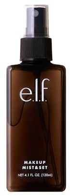 e.l.f. Makeup Mist & Set - Large Lightweight, Long Lasting, All-Day Wear Revitalizes, Refreshes, Hydrates, Soothes Infused with Aloe, Green Tea and Cucumber 4 Fl Oz