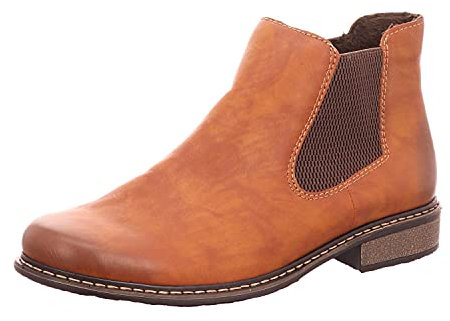 Rieker Femme Bottines Z4994, Dame Chelsea Boot, Bottes,Demi-Bottes,Bottes à la Cheville,Bootie,enfilez des Bottes,Plat,Cayenne/Brown,40 EU / 6.5 UK