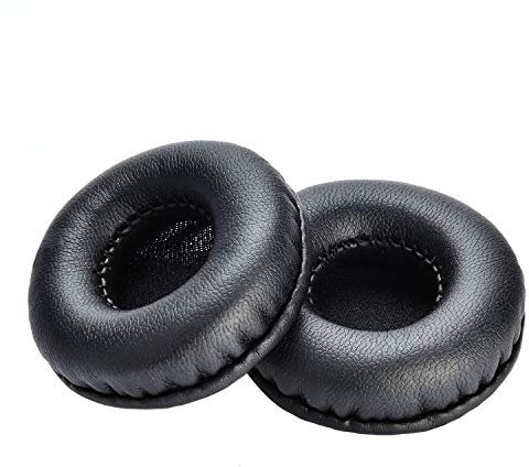 Yizhet 1 pair Round Ear Pads 50mm Universal Replacement Earpads Premium Protein Leather Memory Foam Ear Cushions for Headphone Ear Cup with 50mm Diameter