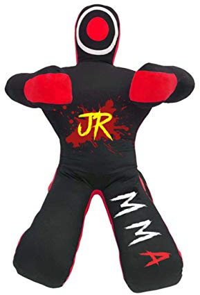 Manekin treningowy MMA (pozycja siedząca) do boksu, walki, rzucania, grapplingu, karate, jiu-jitsu, treningu zapasów - UNFILLED (59, Zwart canvas)