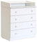 Avanti Trendstore Elly Wickelkommode aus laminiertem Holz mit 4 geräumigen Schubladen, Maße LAP 80,4 x 91,7 x 48 cm (weiß)