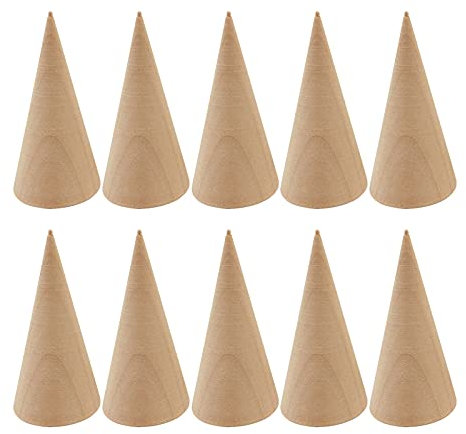 XNSHUN 10 Stück Ringkegel Ringhalter Ringständer Aus Holz, Schmuckständer Schmuckhalter Deko Schmuck Aufbewahrung, Ausstell Ungsstand Für Ringe Tischdeko, Ring Holder Für Hause Schaufenster