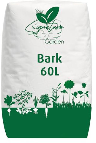 Laeto Bark Chippings 60L, Decorative Garden Bark Mulch Wood Chips for Beds