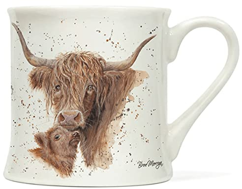 Bree Merryn Tasse aus feinem Porzellan, Motiv: Harmony Highland Cows Farm, 8,5 x 8 cm
