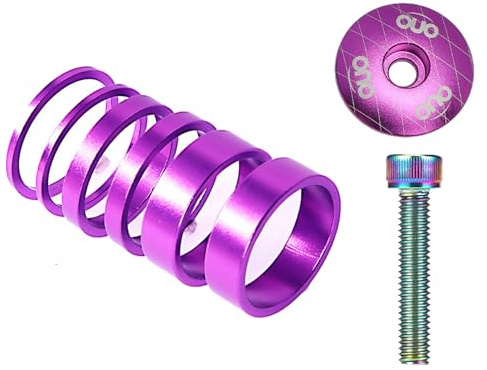 WLDOCA MTB Bike Stem Top Cap Regenbogen Fahrrad Headset Top Cap Fahrradgabelring Abstandshalter 28.6mm 2mm 5mm 10mm
