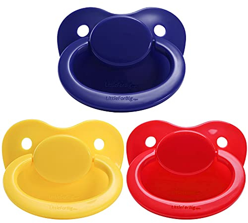 LittleForBig Generation 1 Pacifier 3 Paci Pack-DarkBlue/Red/Yellow