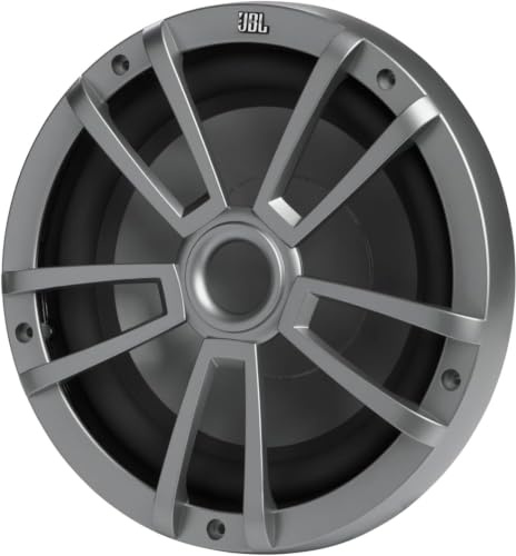 JBL Stage Marine 10 Subwoofer - Marinetauglicher Lautsprecher 200W RMS Grau | Wasserdichte Lautsprecher Garten & Boot, 250mm Bass, Marine Radio kompatibel, Lautsprecher Wasserfest für Spa & Outdoor