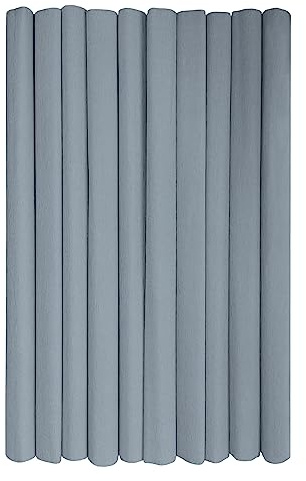 Interdruk - Crepe Paper Rolls for Kids, DIY and Decorations - Pack of 10 Reels (50cm x 200cm, 28g/m2) - 29 Grey