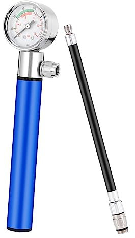 GRIRIW Sportballpumpe Luftpumpe Aluminium Mit Druckmesser Für Fahrräder Basketball Fußball Und Volleyball Tragbare Handpumpe Für Aufblasventile