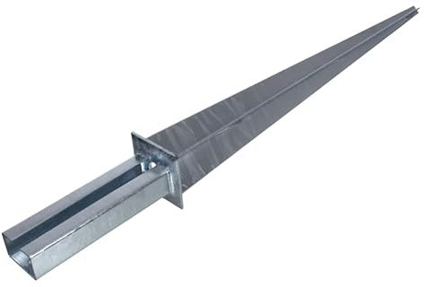 NAJDER Support de Poteau à Enfoncer, Douille à Enfoncer Ancre de Sol pour Profilés en Acier 60x40 mm, Longueur totale: 790 mm, Acier Galvanisé à Chaud, Fixation de Clôture