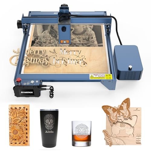 ATOMSTACK A30 Pro Laser Engraver, 160W Gravur Schneidemaschine 33W Lasertreiberleistung Laser Gravurmaschine mit F30 Air Assist Kit für Holz Metall Bastelpapier Acryl Leder