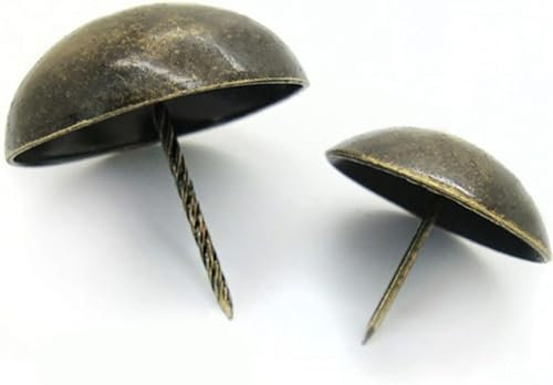 Reißnägel, dekorative Reißzwecken, 50 Stück Weinregal, Schmuckschatulle, Holzkiste, Nagelbox, Möbel, Sofa, Dekoration, Reißzwecke, Antik-Bronze-Innennägel, praktische Verschlüsse ( Color : 37x30mm )
