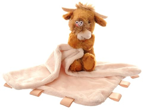 Ziggle Baby – Baby Schmusetuch – Neugeborene Essentials – Luxuriöse Weichheit, maschinenwaschbar – Geschenk für neue Mütter – Hochlandkuh