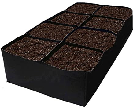 Joberio Pflanzbehälter, 128 Gallonen Hochbeet für Pflanzen, Pflanzbehälter, Gartenbedarf mit 8 Trenngittern, 128 Gallonen Hochbeet für Pflanzen, Stoffgartenbeet für Gemüse, Blumen, Kartoffeln