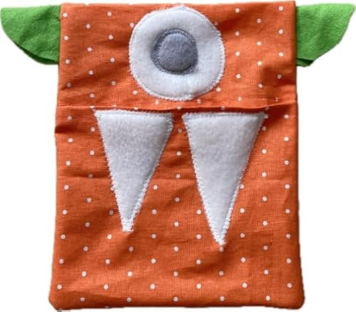 Beulentröster Coolpack Kühlkompresse Hülle Monster Umschlag Kühlakku Schmerzen Kinder Kühlpack Kühlpackhülle Kühlpad … (orange gepunktet)