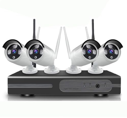 Kit Videosorveglianza Wireless Ip 3 Mpx nvr 4 canali 4 Telecamere