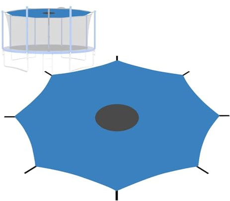Trampolin Sonnenschutz Mit Baldachin - Top Zelt Abdeckung, Dach Regenabdeckung, Passend Für Modelle Mit 8 Stangen, 12 Fuß Und 14 Fuß
