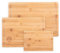 MasterChef Wooden Chopping Board Set of 3, Bamboo Cutting Boards for Kitchen, Reversible Wood Boards with Juice Grooves in Small, Medium & Large Sizes, 23cm x 15cm, 34cm x 23.5cm, 38cm x 27.5cm