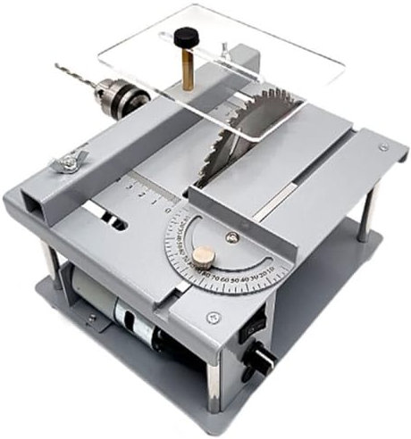 Electric Cutting Tool, Portable Table Saw for Woodworking, Bench Top Saw for Indoor, DIY Cutting Miniature Table Saw, Compact Tabletop Saw for Precision Cuts