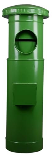 Boite aux Lettres Cylindriques en Fonte, Boîtes aux Lettres Décorative pour L'artisanat, Boite au Lettre Verticales de Grande Capacité, pour la Maison, le Magasin, L'aire de Jeux(Green,150cm/59in)