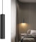 Klighten Lampada a Sospensione Cilindro Moderne GU10, Lampadario a Sospensione in Alluminio per Soggiorno Camera da Letto Cucina Comodino, Con Lampadina GU10 5W 470LM Bianco Caldo 3000K, 30cm, Nero