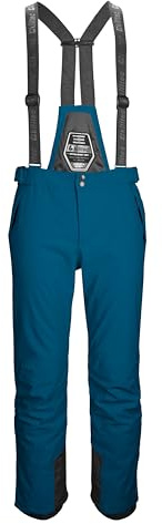 killtec Herren Skihose/Ski-Trägerhose mit abzippbarem Latz und Kantenschutz Larok, dunkelpetrol, M, 35244-000